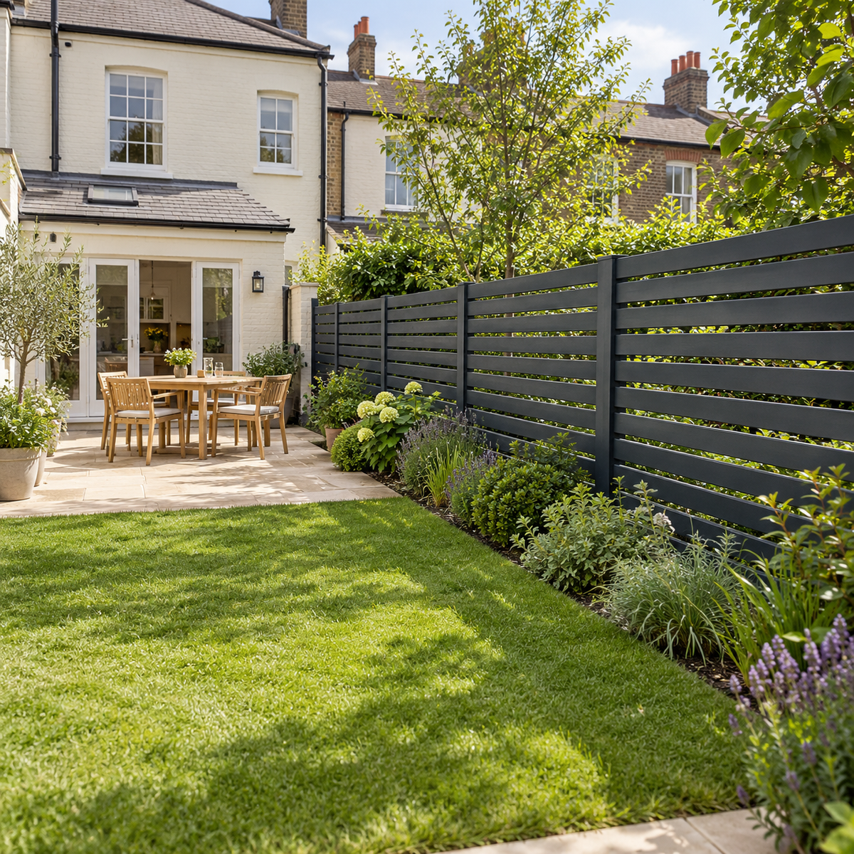 Orsen Slatted Aluminium Fencing